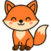Cute Fox Cartoon Motif