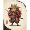 Samouraï rat anthropomorphe en armure