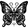 Monochrome Stylized Butterfly