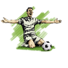 Cheering soccer player illustration