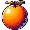 Bright orange cartoon