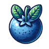 Luminous Blue Blueberry Pattern
