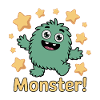 Playful Monster with Star Accents