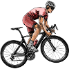 Dynamic cyclist in competition