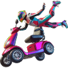 Mobility scooter stunt