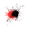 Blutiger Farbschlag Design