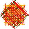 Geometrisches Farbenspiel Druckdesign