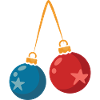 Bunte Weihnachtskugeln Deko Design