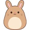 Mignon lapin dessin animé imprimé