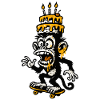 Absurd Monkey Birthday Cake Illustration