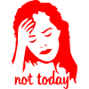 Woman has a headache
