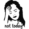  Portrait Frau mit Kopfschmerzen 
