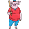 Pig Baseball Baseball Bat