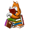 Fuchs liest ein Buch