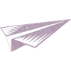Paper airplane silhouette grunge style