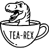 Clear dinosaur silhouette