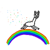 Rainbow Alpaca Confetti Pattern