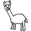 Llama Alpaca Silhouette Minimal Style