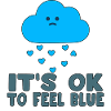 Melancholic Cloud Blue Hearts