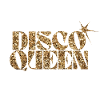Disco Queen Glitter Text Design