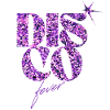 Glittery Disco Love Emblem