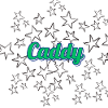 Luminous caddy lettering with stars