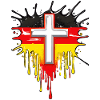 CHRISTIAN CROSS GERMAN FLAG