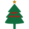 Christmas Christmas tree with lettering