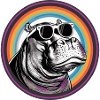 Hippopotamus Sunglasses Comic