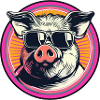 Coolres Schwein mit Sonnenbrille