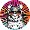Cooler Hamster mit Sonnenbrille