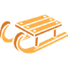 Winter Sleigh Cartoon Style