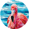 Mosaic Flamingo Portrait