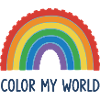 Lebendiges Regenbogen-Design für Bekleidung