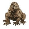 Realistische Komodowaran-Illustration