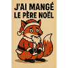 Festlicher Weihnachtsfuchs im Weihnachtsmann Kostüm