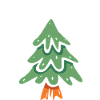 Christmas tree with snowflakes