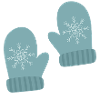 Winter Mittens Snowflake Design