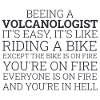 Volcanologue à vélo Volcanologie
