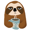 Sloth with Coffee Mug