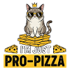 Cat pizza with sunglasses and crown