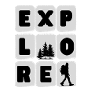 Adventurous Hike Silhouette Design