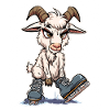 Grumpy goat skating
