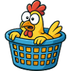 Playful Chicken Cardboard Print