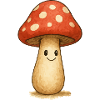 Kawaii Toadstool Design for Kids