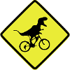 T-Rex Fahrradsignal illustriert