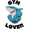 Strong Shark Cartoon Muscle Head