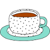 Polka Dot Cup and Saucer Design