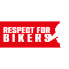Respect Bikers on Red Background