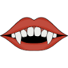 Vampire Fanged Lip Art